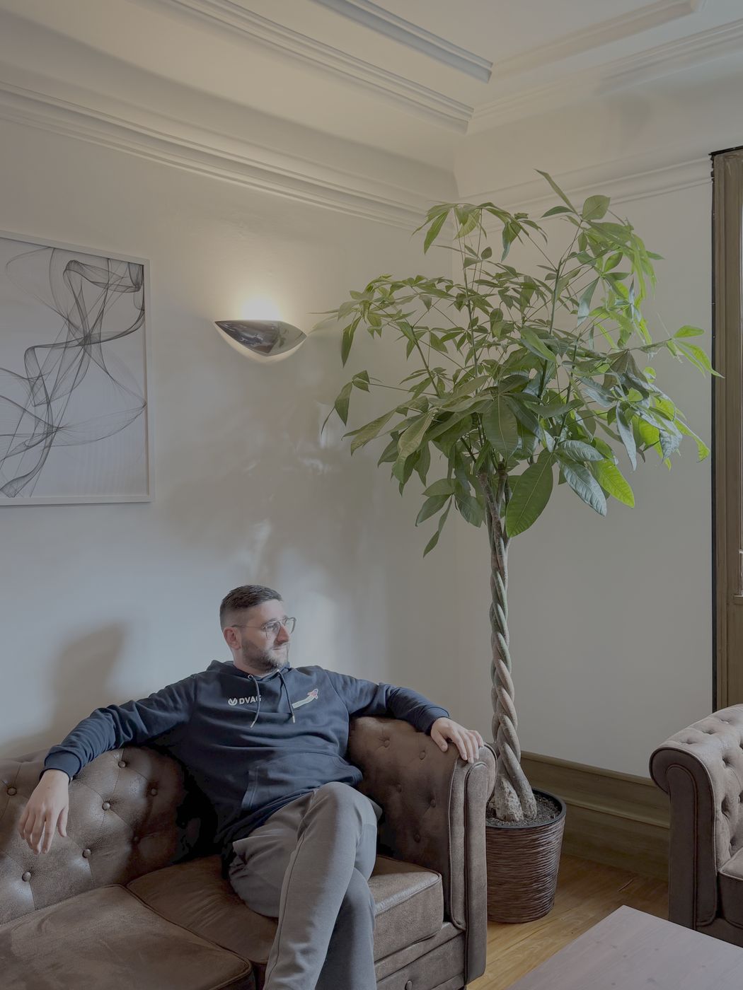 Chesterfield-Lounge mit Glückskastanie